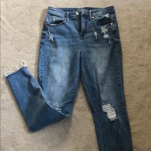 High rise skinny jeans